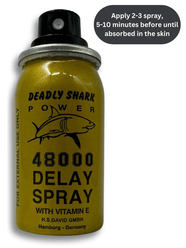 Deadly Shark 48000 Delay Spray – Lidocaine Formula for Men