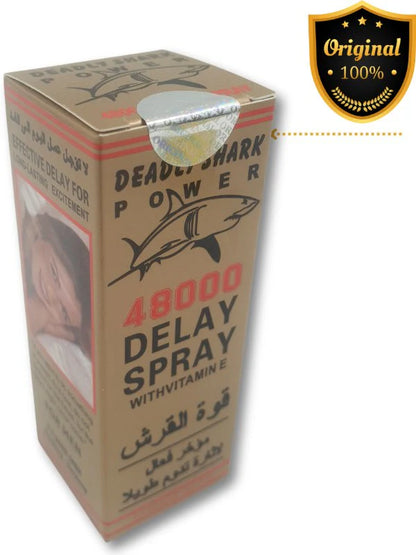 Deadly Shark 48000 Delay Spray – Lidocaine Formula for Men