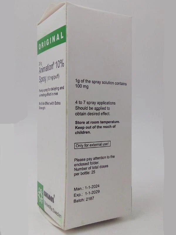 Original Animation Delay Spray 20g – Extra Strength Performance Spray for Men