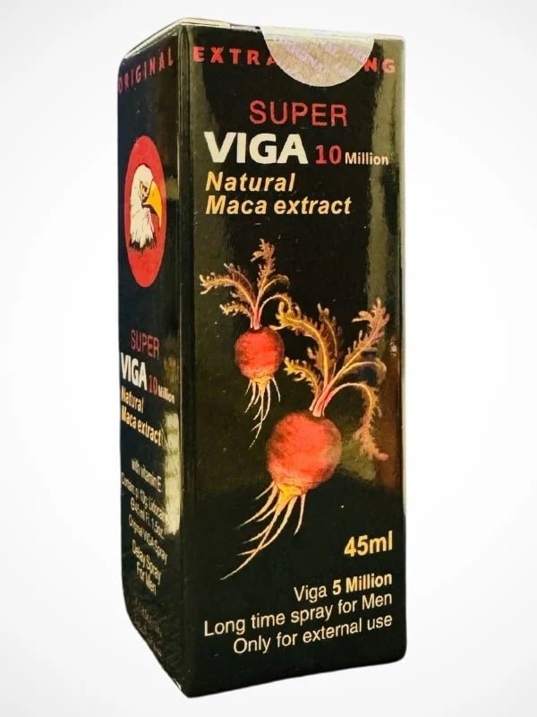 Super Viga 10 Million Delay Spray – Natural Maca Extract (45ml)