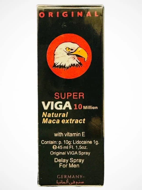 Super Viga 10 Million Delay Spray – Natural Maca Extract (45ml)