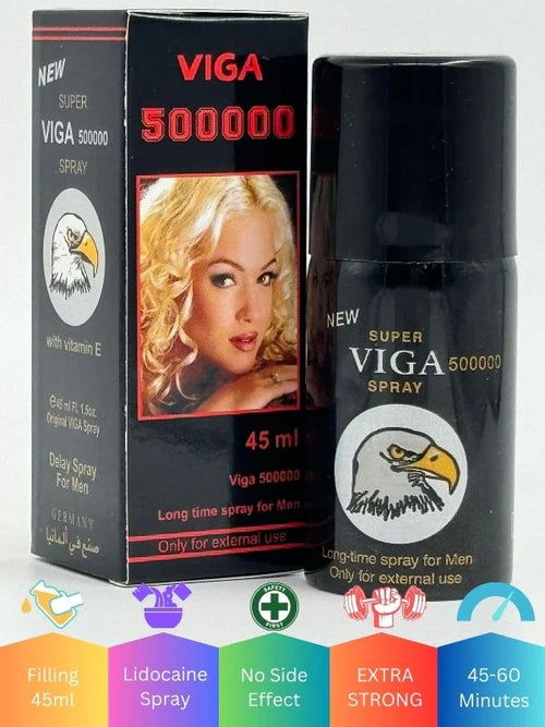 Viga 500000 Black Delay Spray – Long Lasting Spray for Men