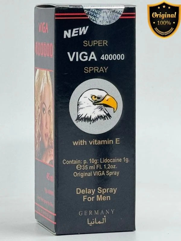 Super Viga 400000 Black Delay Spray for Men – Long Lasting Performance