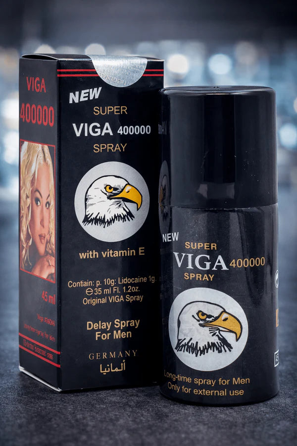 Super Viga 400000 Black Delay Spray for Men – Long Lasting Performance