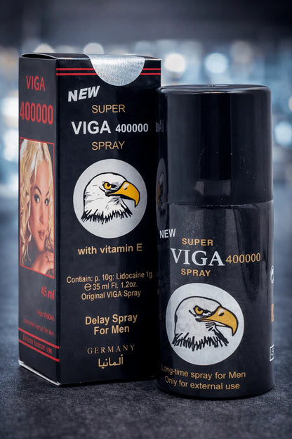 Super Viga 400000 Black Delay Spray for Men – Long Lasting Performance