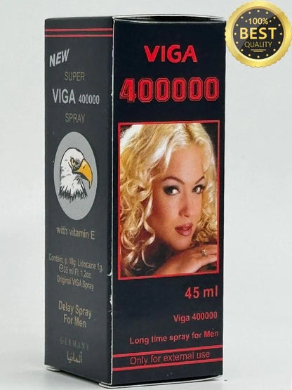 Super Viga 400000 Black Delay Spray for Men – Long Lasting Performance